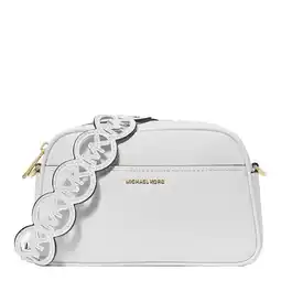 Wehkamp Michael Kors leren crossbody tas Jet Set wit aanbieding
