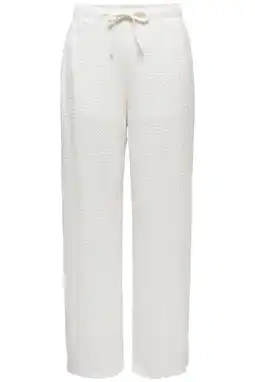 Wehkamp JDY regularwaist casual broek met textuur ecru aanbieding