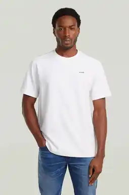 Wehkamp G-STAR regular T-shirt met textuur wit aanbieding