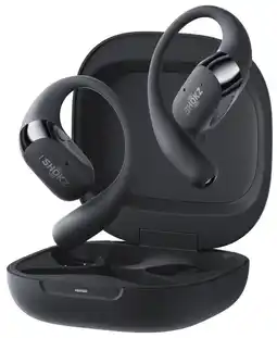 Bol.com Shokz OpenFit 2 Open-ear Sporthoofdtelefoon – Draadloze Oordopjes – Zwart aanbieding
