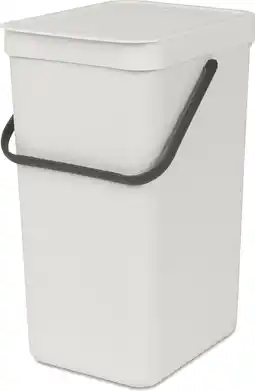 Bol.com Brabantia Sort & Go Prullenbak - 16 liter - Light Grey aanbieding