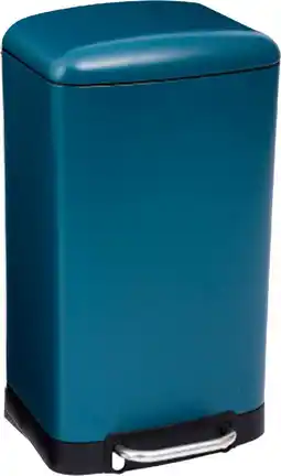 Bol.com 5Five Prullenbak/pedaalemmer - blauw - metaal - 30 liter - 34 x 32 x 61 cm - keuken aanbieding