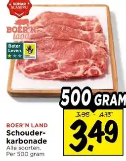Vomar Voordeelmarkt BOER'N LAND Schouder- karbonade aanbieding