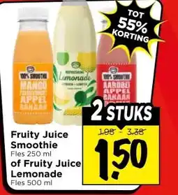 Vomar Voordeelmarkt Fruity Juice Smoothie Fruity Juice Lemonade aanbieding