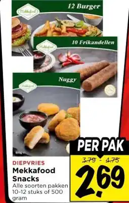 Vomar Voordeelmarkt DIEPVRIES Mekkafood Snacks aanbieding
