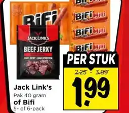 Vomar Voordeelmarkt Jack Link's Bifi aanbieding