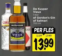 Vomar Voordeelmarkt De Kuyper Vieux of Gordon's Gin of Salmari aanbieding