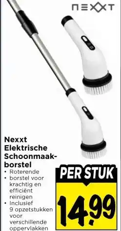 Vomar Voordeelmarkt Nexxt Elektrische Schoonmaak- borstel aanbieding