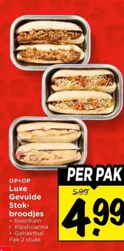 Vomar Voordeelmarkt Luxe Gevulde Stok- broodjes aanbieding