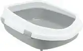 Bol.com Trixie - Kattenbak Primo - Met Rand - Grijs/Wit - XXL - 71X56X25 cm aanbieding