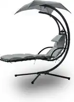Bol.com Rijoka Ligstoel Modern Lounge Deluxe - Grijs aanbieding