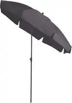 Bol.com Aruba - Ø200cm - Antraciet - Volant - Kantelbaar - Verstelbare hoogte - Push-up systeem aanbieding