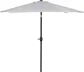 Bol.com Springos Parasol | Parasols | Kantelbaar | Met ventilatie | Zilver | Ø 250 cm aanbieding
