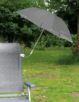 Bol.com Eurotrail Stoelparasol 114x85 - max diameter te klemmen 2.8cm rond - Grijs aanbieding
