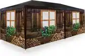 Bol.com Casaria Partytent - Paviljoen 18m² 3x6m met 6 Zijpanelen - Apres Ski aanbieding