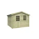 Bol.com Outdoor Life Blokhut Nina Groen Geïmpregneerd 275 x 275 cm aanbieding