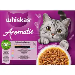 Dirk Whiskas Kattenvoer 1+ aroma fusion 12st aanbieding
