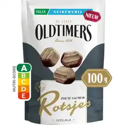 Jumbo Oldtimers Zoute Salmiak Rotsjes 100 g aanbieding