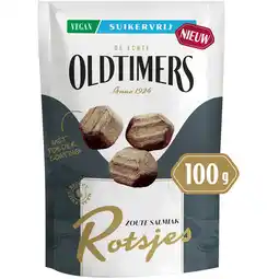 Jumbo Oldtimers Zoute Salmiak Rotsjes 100 g aanbieding