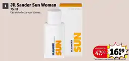 Kruidvat Jil sander sun woman aanbieding