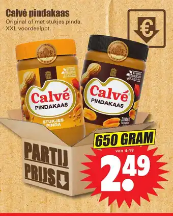 Dirk Calve pindakaas 650g aanbieding