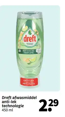 Wibra Dreft afwasmiddel anti-lek technologie aanbieding