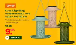Welkoop Luca Lighting voederschaal met solar led 20 cm aanbieding