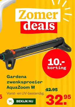 Welkoop Gardena zwenksproeier AquaZoom M aanbieding