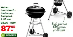 Welkoop Weber houtskool- barbecue Compact aanbieding