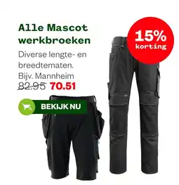Welkoop Alle Mascot werkbroeken aanbieding