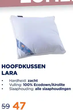 TotaalBED Hoofdkussen Lara ecodown/airolite aanbieding