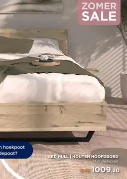 TotaalBED Bed Hull | houten hoofdbord | 140 x 200 cm | Slede poten aanbieding