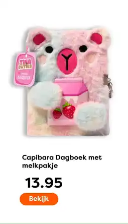 The Read Shop Capibara Dagboek met melkpakje aanbieding