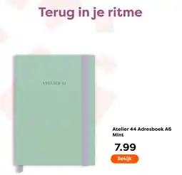The Read Shop Atelier 44 Adresboek A6 Mint aanbieding