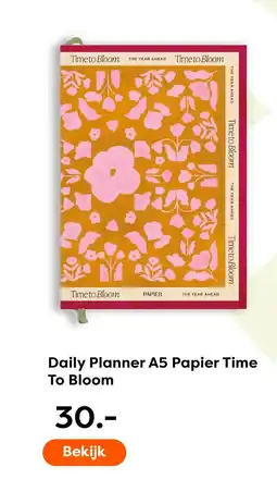 The Read Shop Daily Planner A5 Papier Time To Bloom aanbieding