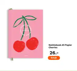 The Read Shop Notitieboek A5 Papier Cherries aanbieding
