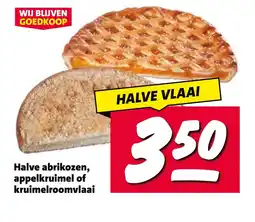 Nettorama Halve abrikozen, appelkruimel of kruimelroomvlaai aanbieding