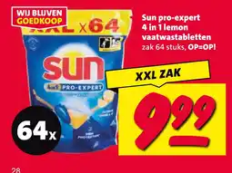 Nettorama Sun pro-expert 4 in 1 lemon vaatwastabletten aanbieding