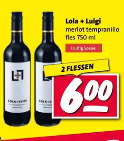 Nettorama Lola + Luigi merlot aanbieding