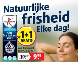 Lucovitaal Anti-Transpirant Spray aanbieding
