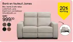 Leen Bakker Bekijk Bank en fauteuil James aanbieding
