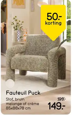 Leen Bakker Bekijk Fauteuil Puck aanbieding