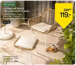 Leen Bakker Bekijk Loungestoel Grand met voetenbank aanbieding