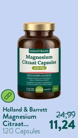 Holland & Barrett Magnesium Citraat Capsules 125mg aanbieding
