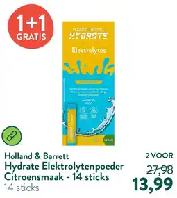 Holland & Barrett Hydrate Elektrolytenpoeder Citroensmaak - 14 sticks aanbieding