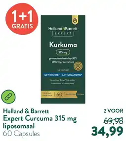Holland & Barrett Expert Curcuma 315 mg liposomaal aanbieding
