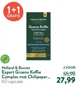 Holland & Barrett Expert Groene Koffie Complex met Chilipeper Liposomaal aanbieding