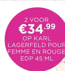 ICI Paris XL Op Karl Lagerfeld Pour Femme en Rouge EDP aanbieding