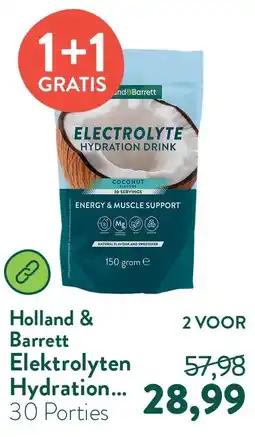 Holland & Barrett Elektrolyten Hydration Drink Kokos – 150g aanbieding