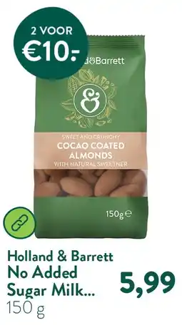 Holland & Barrett No Added Sugar Milk Chocolate Almonds aanbieding